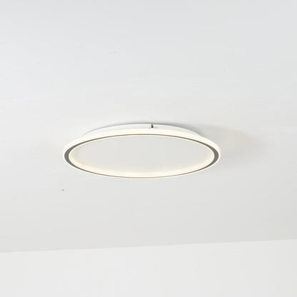 Plafoniera a soffitto LED ad anello rotondo sottile, nera e bianca