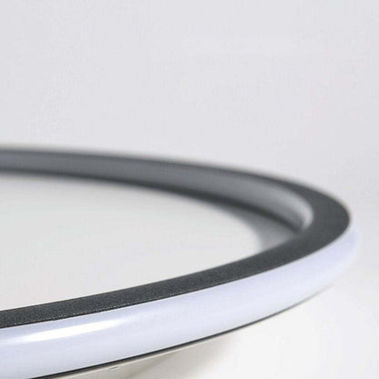 Plafoniera a soffitto LED ad anello rotondo sottile, nera e bianca