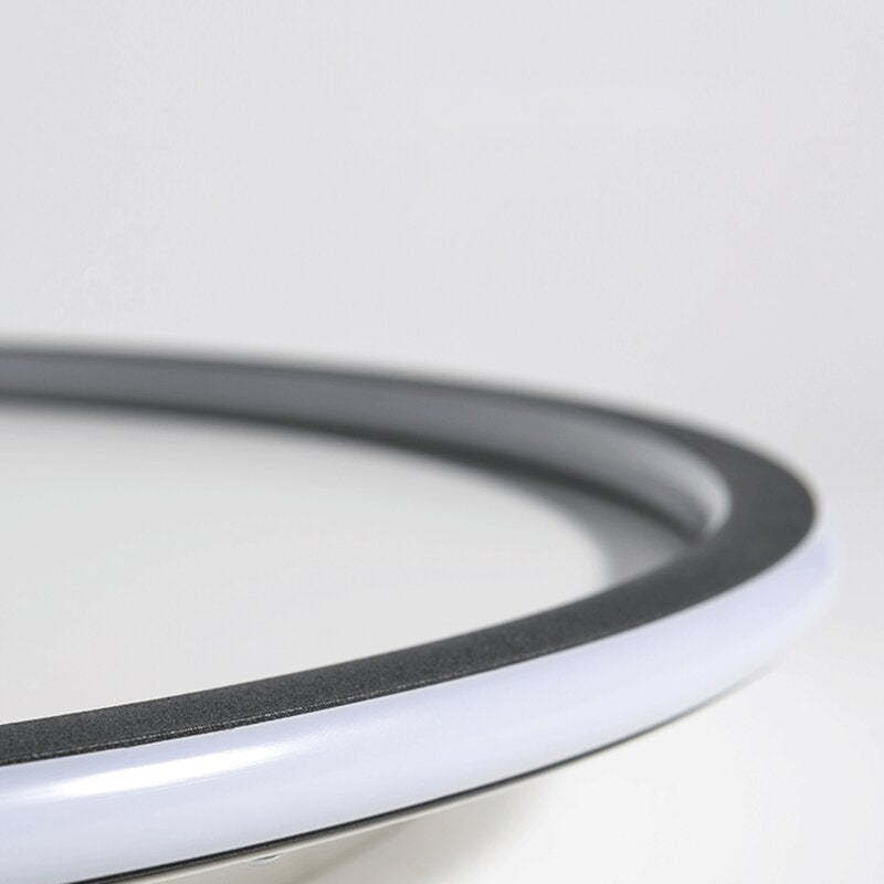 Plafoniera a soffitto LED ad anello rotondo sottile, nera e bianca