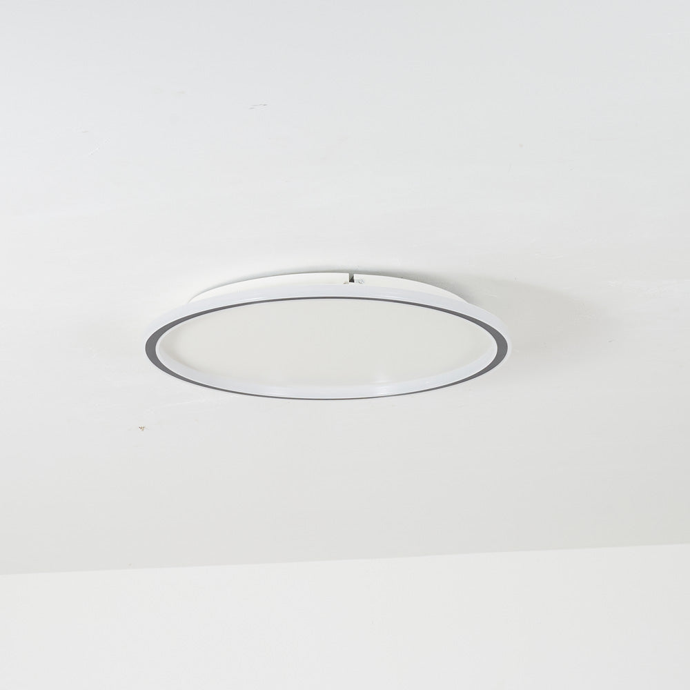 Plafoniera a soffitto LED ad anello rotondo sottile, nera e bianca