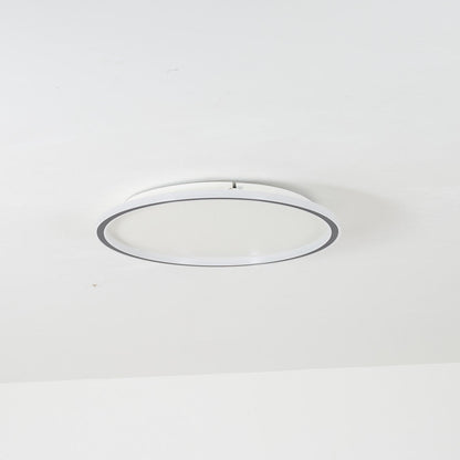 Plafoniera a soffitto LED ad anello rotondo sottile, nera e bianca