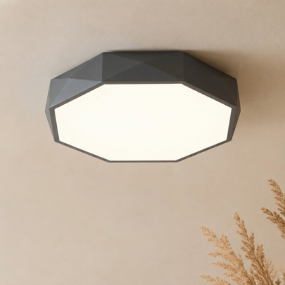 Plafoniera a soffitto LED geometrica grigia