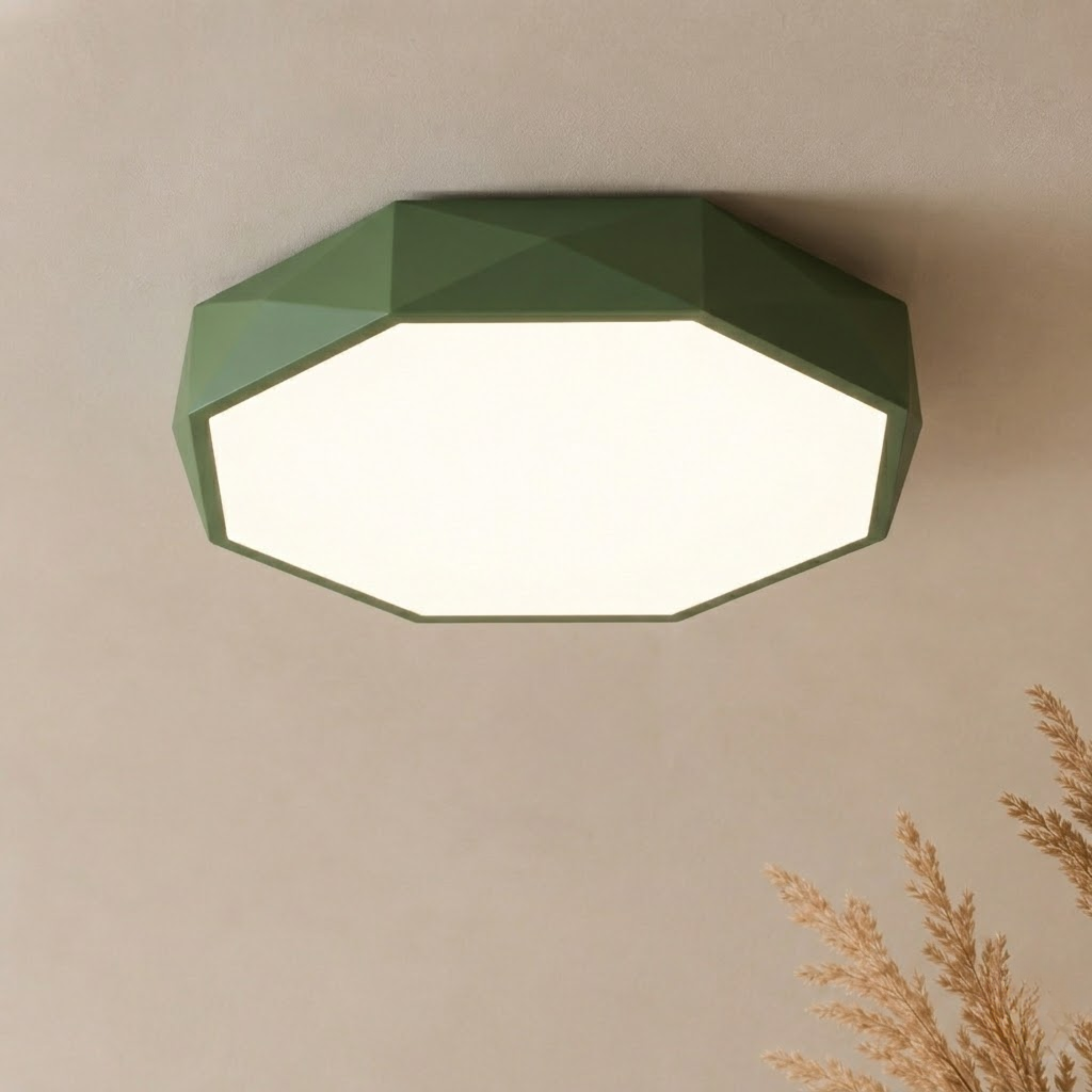 Plafoniera a soffitto LED geometrica grigia