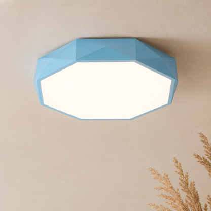 Plafoniera a soffitto LED geometrica grigia