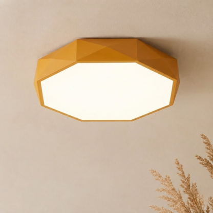 Plafoniera a soffitto LED geometrica grigia
