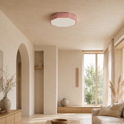 Plafoniera a soffitto LED geometrica grigia