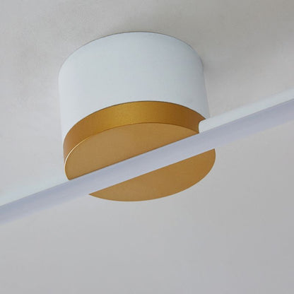 Plafoniera a soffitto LED lineare a barra sottile minimalista nera e bianca