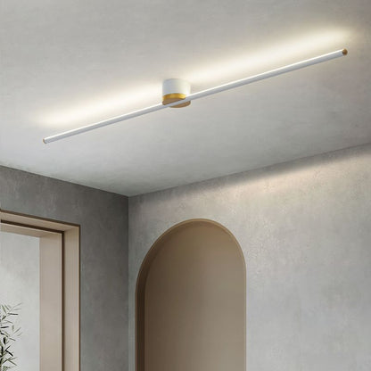 Plafoniera a soffitto LED lineare a barra sottile minimalista nera e bianca