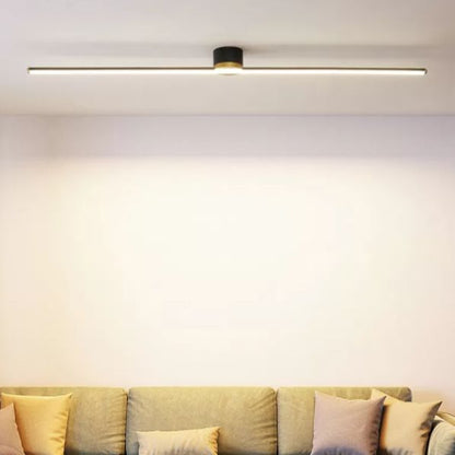 Plafoniera a soffitto LED lineare a barra sottile minimalista nera e bianca