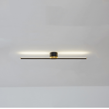 Plafoniera a soffitto LED lineare a barra sottile minimalista nera e bianca