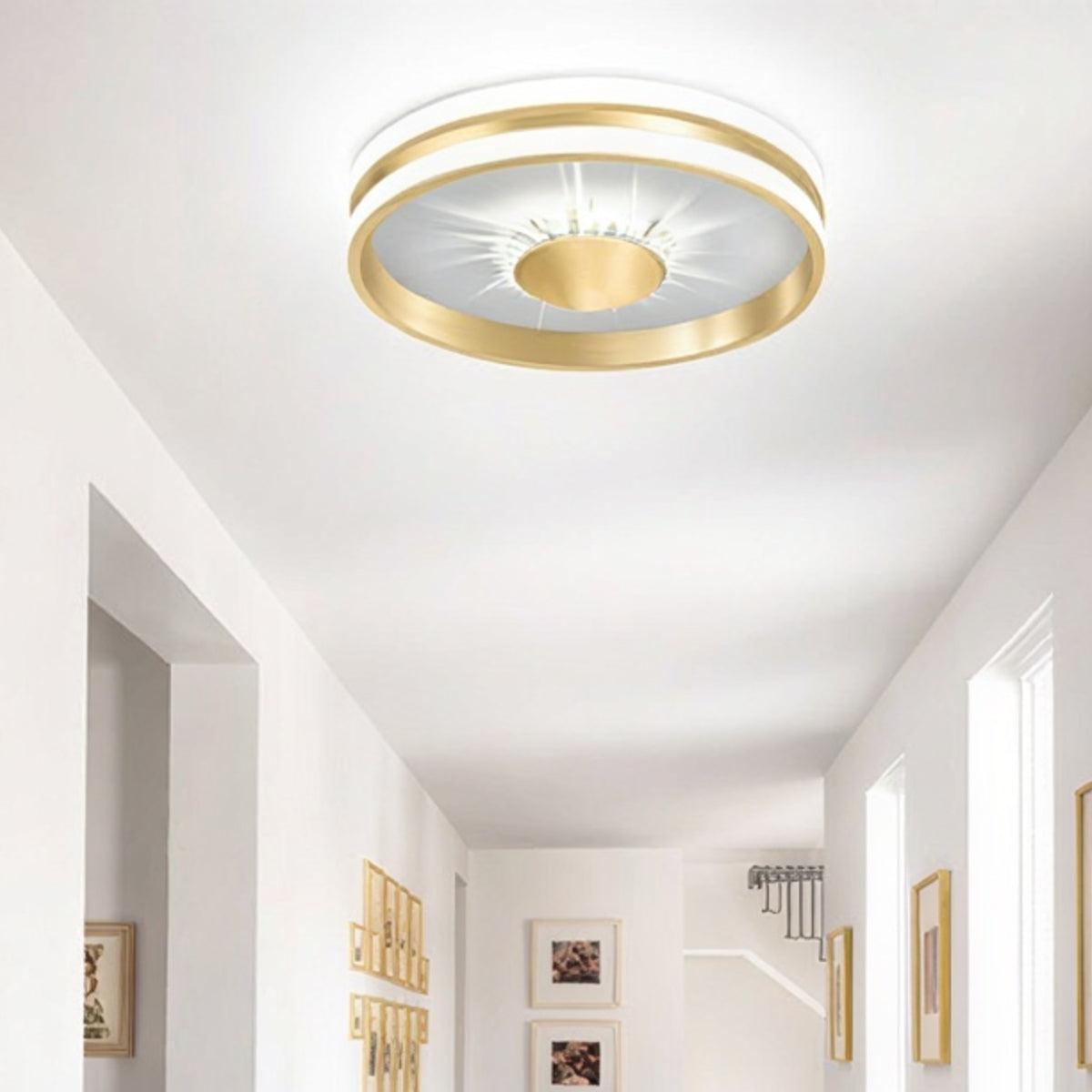 Plafoniera a soffitto LED moderna con dettagli in cristallo K9