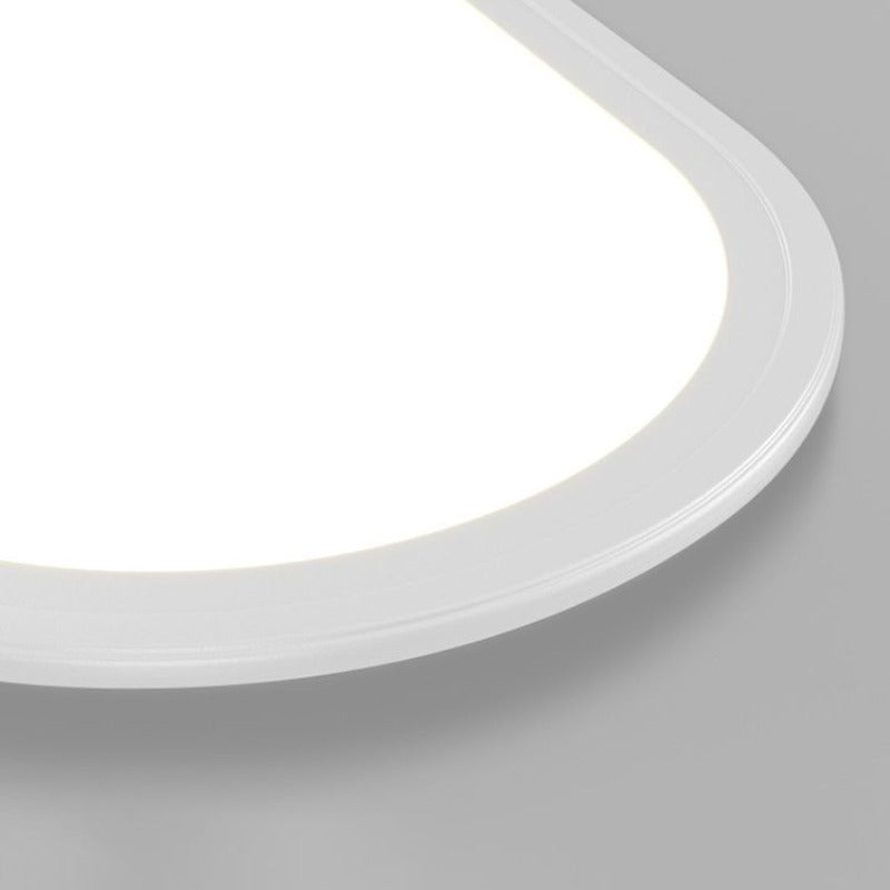 Plafoniera a soffitto LED ovale sottile minimalista nera e bianca