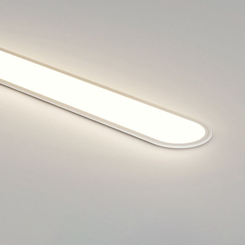 Plafoniera a soffitto LED ovale sottile minimalista nera e bianca