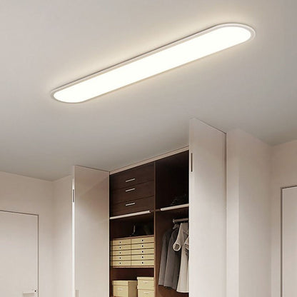 Plafoniera a soffitto LED ovale sottile minimalista nera e bianca
