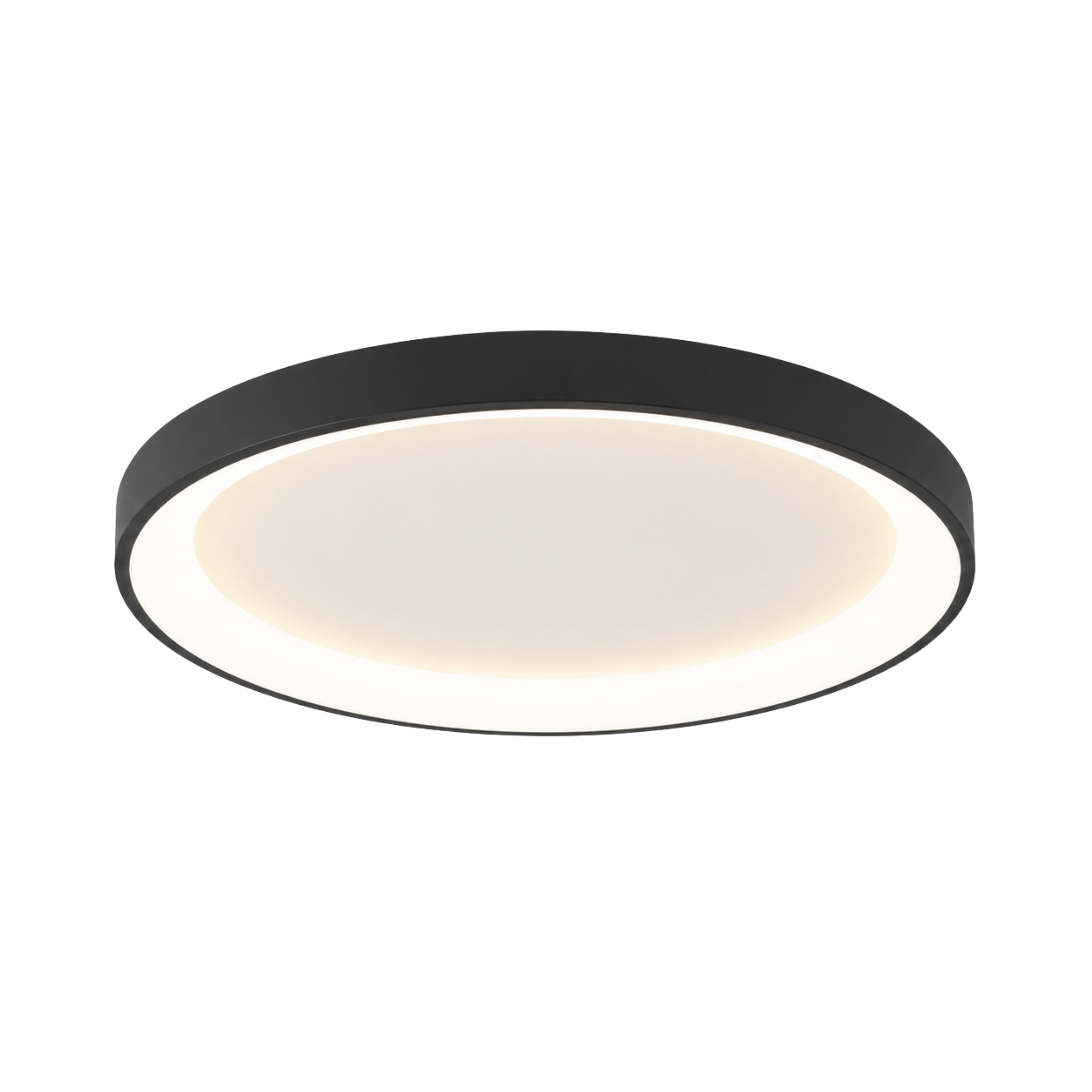 Plafoniera a soffitto LED rotonda minimalista in nero o bianco, singola o set da tre anelli