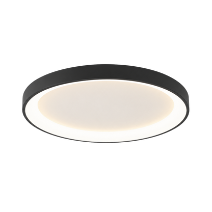 Plafoniera a soffitto LED rotonda minimalista in nero o bianco, singola o set da tre anelli