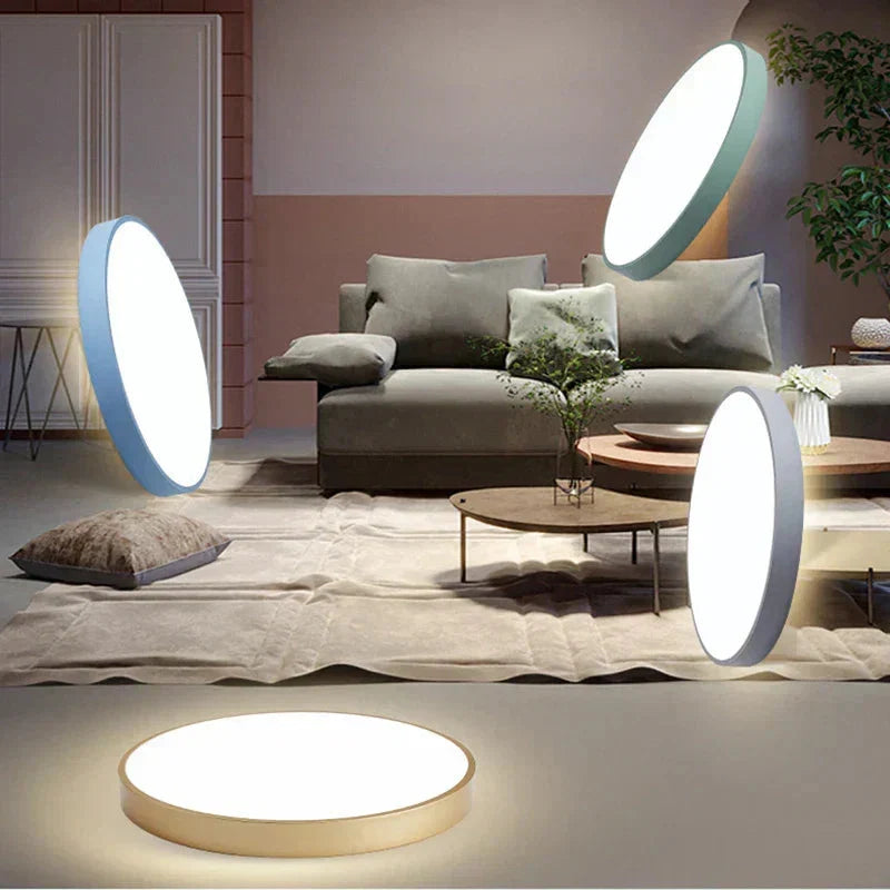 Plafoniera a soffitto LED tonda e sottile minimalista