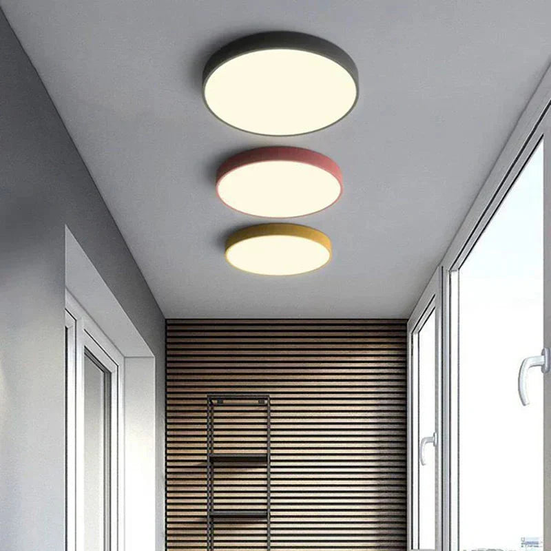 Plafoniera a soffitto LED tonda e sottile minimalista