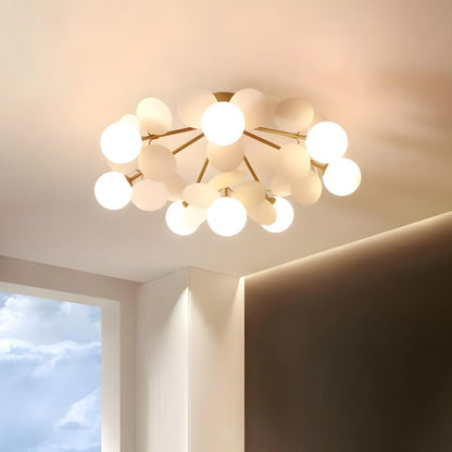 Plafoniera a soffitto moderna con design sferico