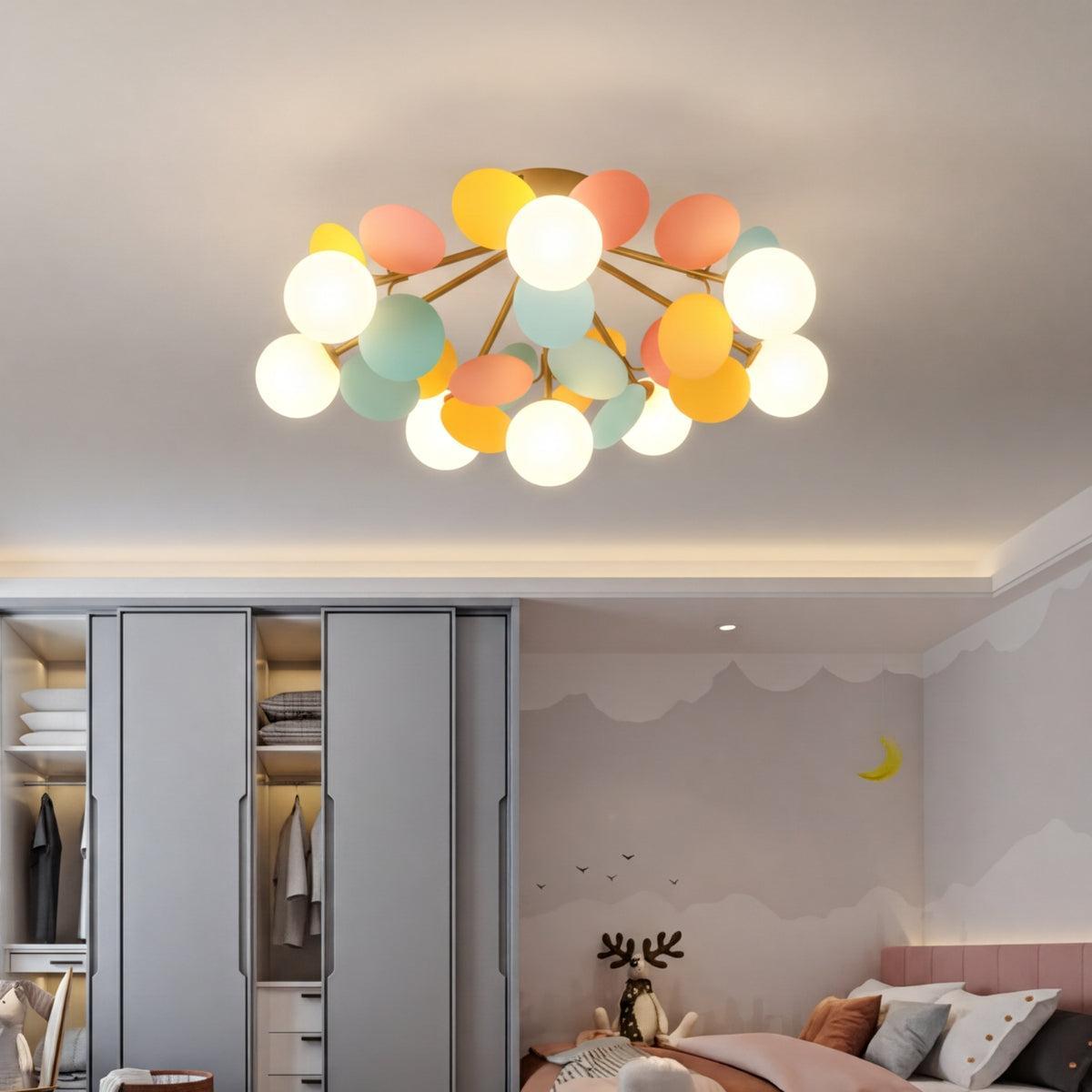 Plafoniera a soffitto moderna con design sferico