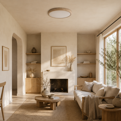 Plafoniera a soffitto rotonda effetto marmo in stile wabi sabi