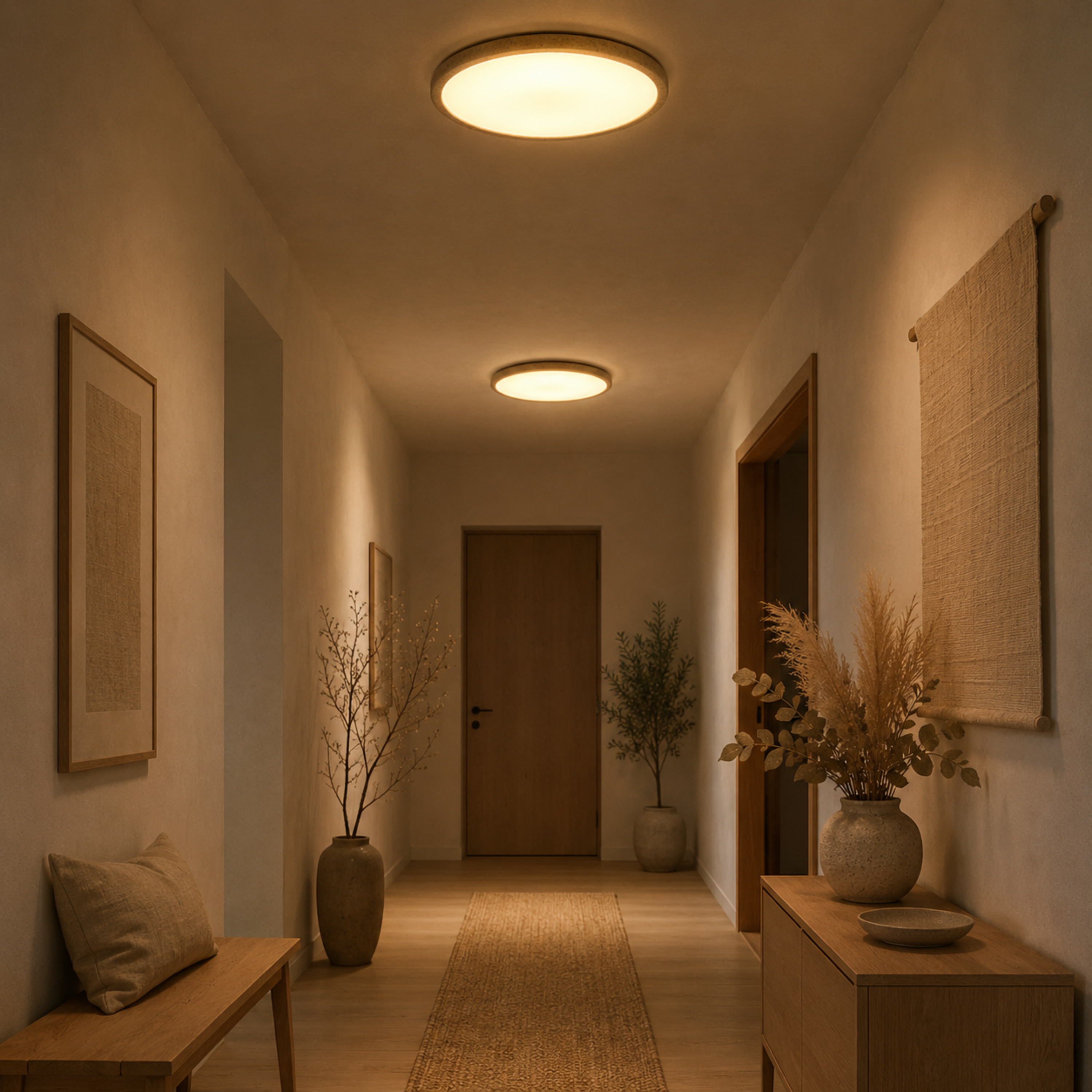 Plafoniera a soffitto rotonda effetto marmo in stile wabi sabi