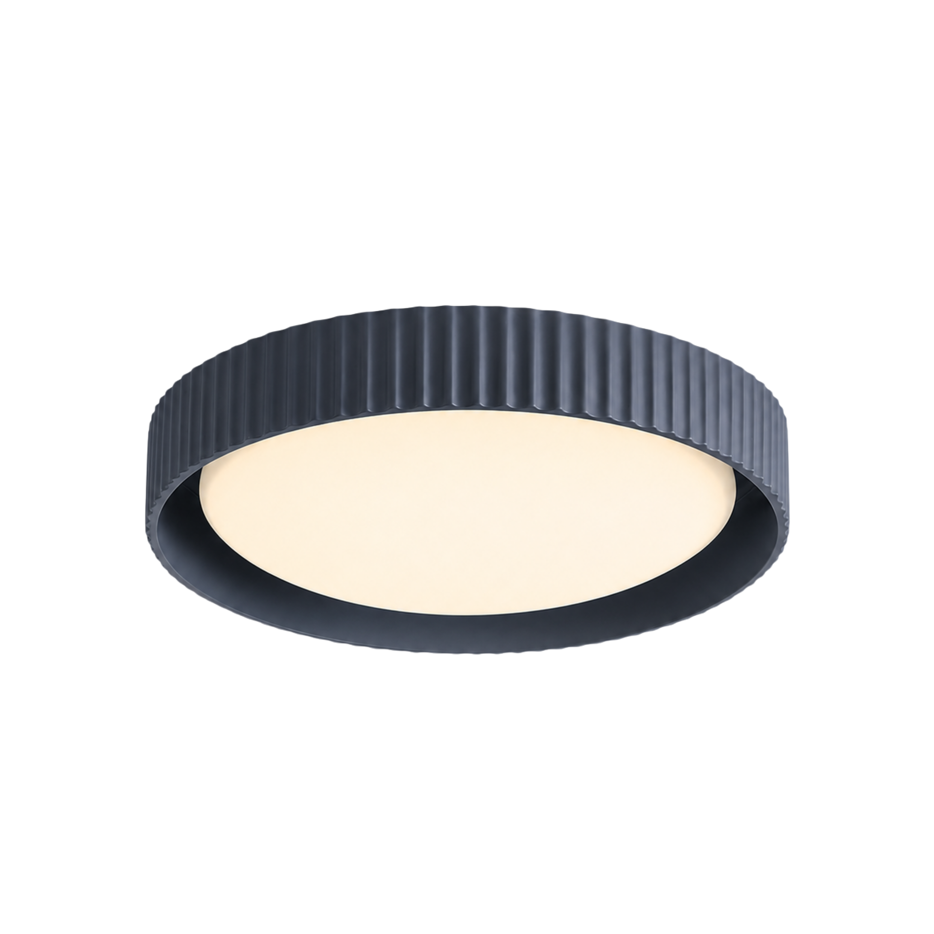 Plafoniera a soffitto rotonda in resina rigata minimalista