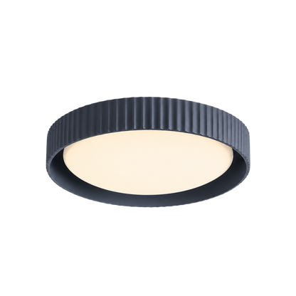 Plafoniera a soffitto rotonda in resina rigata minimalista