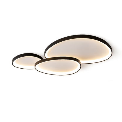 Plafoniera a soffitto rotonda moderna, set da tre pezzi