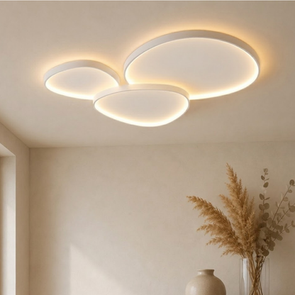 Plafoniera a soffitto rotonda moderna, set da tre pezzi