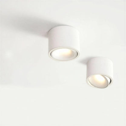 Plafoniera cilindrica a soffitto con faretto LED orientabile per corridoio