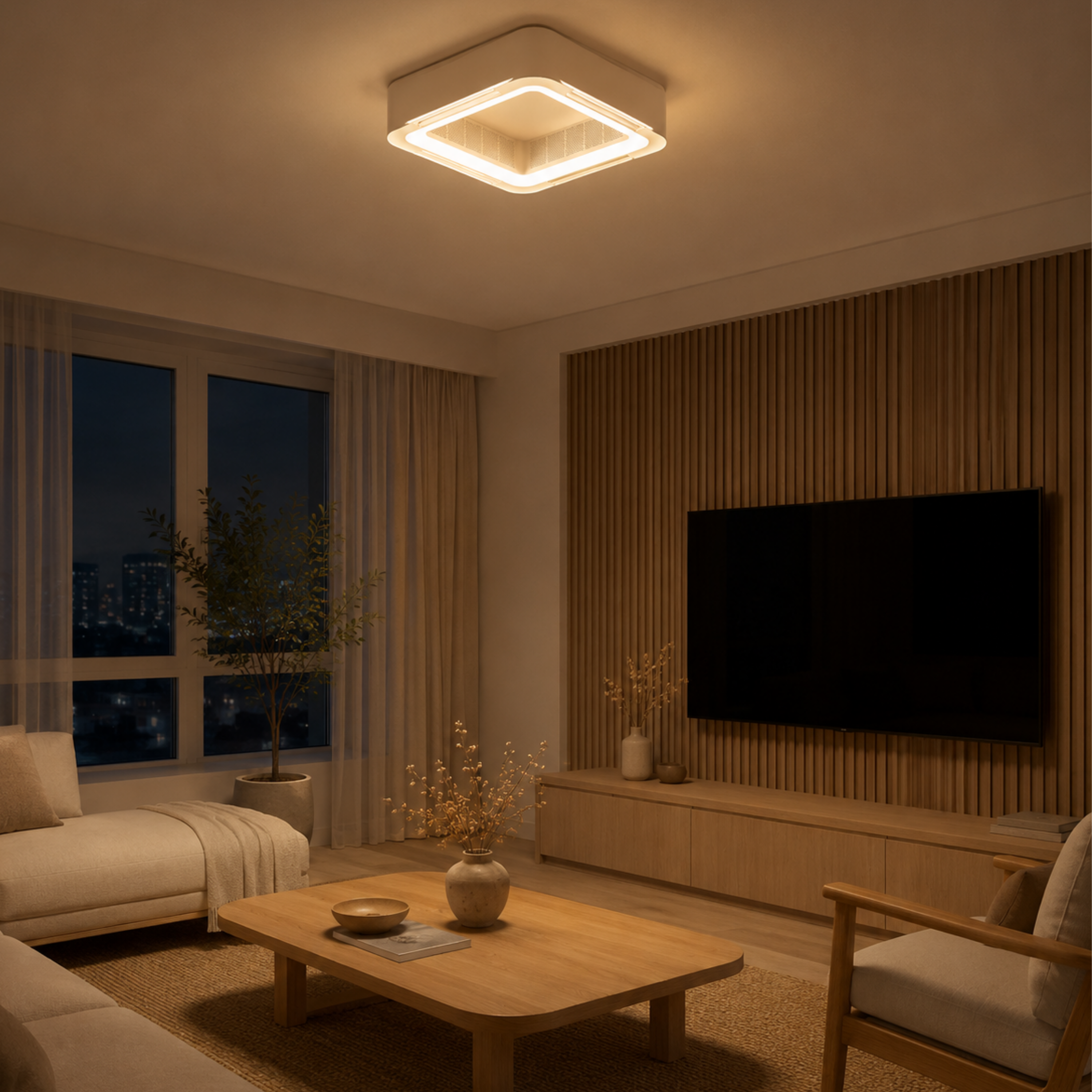 Plafoniera e lampada a sospensione moderna senza ventilatore
