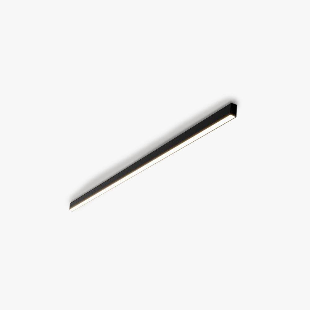 Plafoniera e lampada da parete LED lineare nera minimalista a barra
