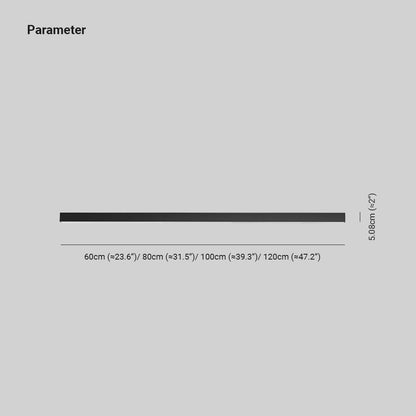 Plafoniera e lampada da parete LED lineare nera minimalista a barra