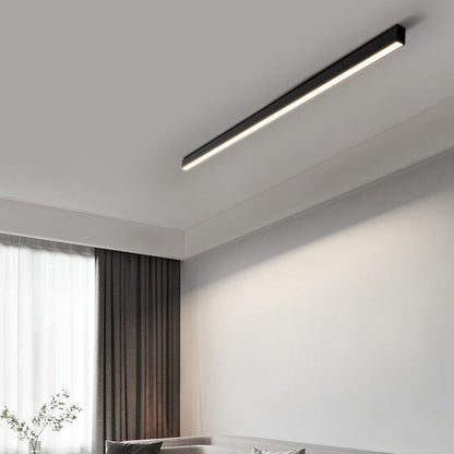 Plafoniera e lampada da parete LED lineare nera minimalista a barra
