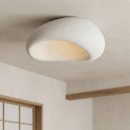 Plafoniera LED a soffitto a forma di ciottolo wabi sabi