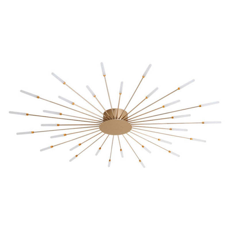 Plafoniera LED a soffitto a spirale effetto fuochi d'artificio nera e oro