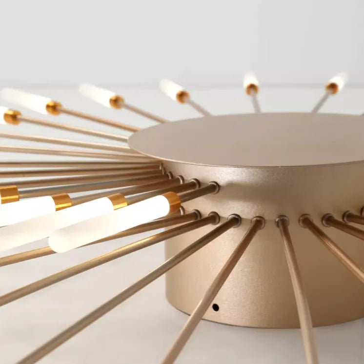 Plafoniera LED a soffitto a spirale effetto fuochi d'artificio nera e oro