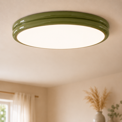 Plafoniera LED a soffitto rotonda moderna con finitura lucida