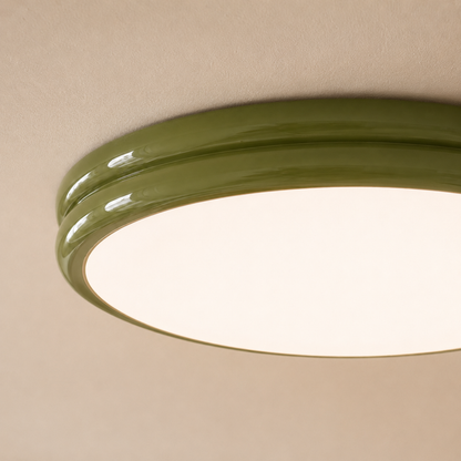 Plafoniera LED a soffitto rotonda moderna con finitura lucida