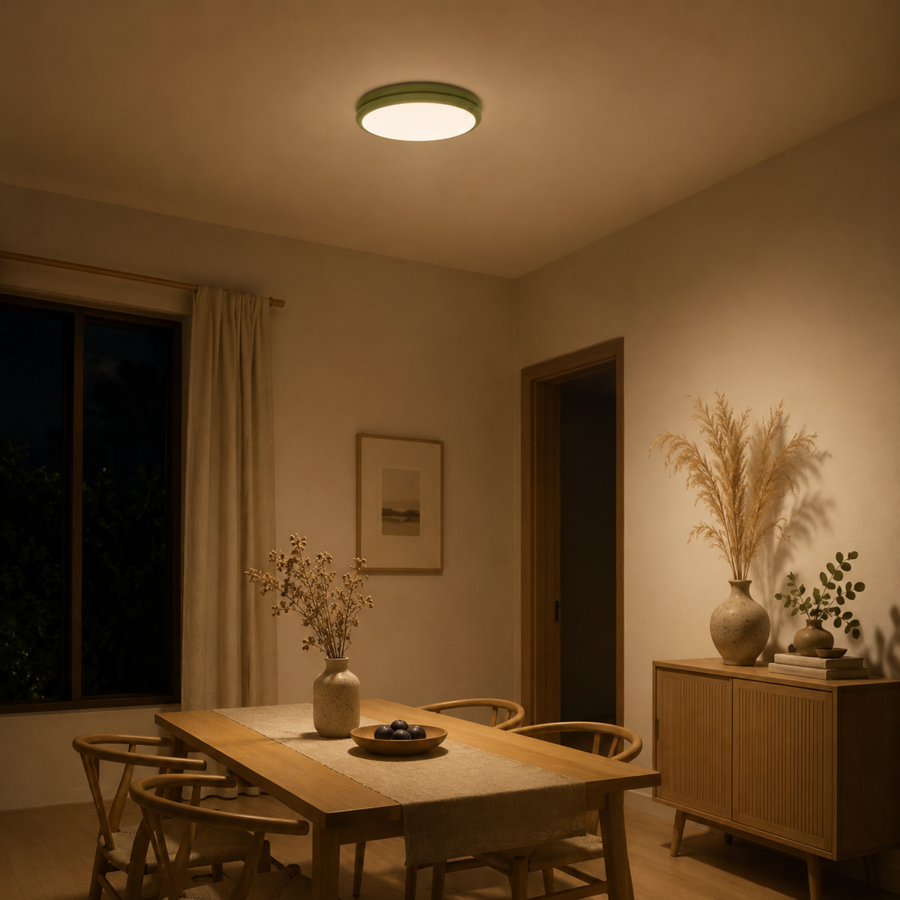 Plafoniera LED a soffitto rotonda moderna con finitura lucida