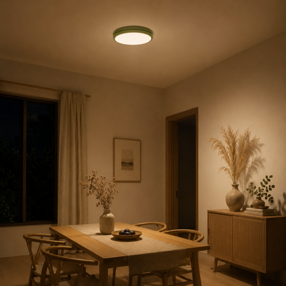 Plafoniera LED a soffitto rotonda moderna con finitura lucida