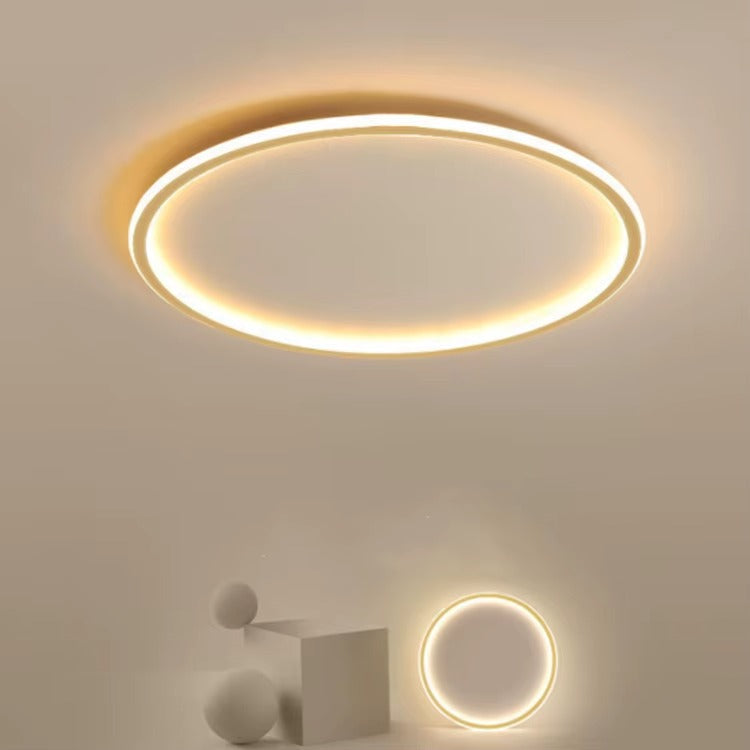 Plafoniera LED ad anello sottile scandinava minimalista, nera, bianca o oro