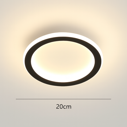 Plafoniera LED ad anello sottile scandinava minimalista, nera, bianca o oro