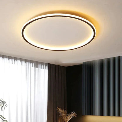 Plafoniera LED ad anello sottile scandinava minimalista, nera, bianca o oro
