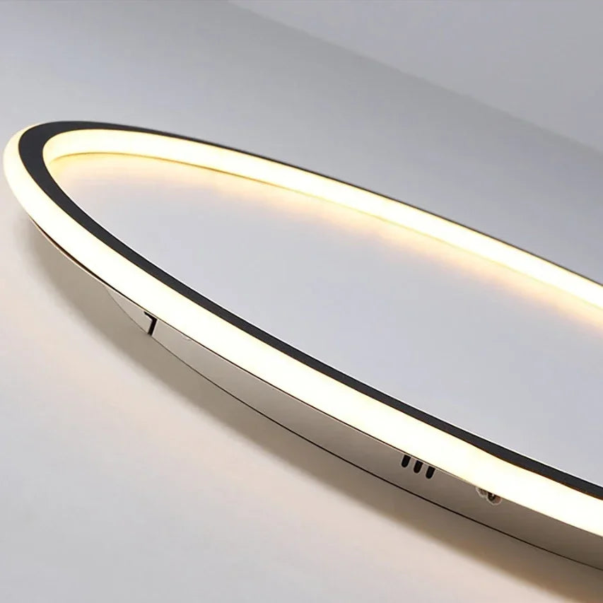 Plafoniera LED ad anello sottile scandinava minimalista, nera, bianca o oro