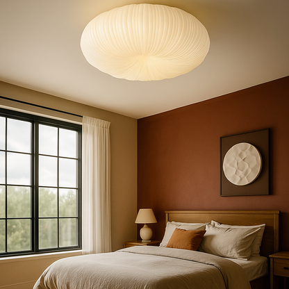 Plafoniera LED dal design artistico in metallo e acrilico per camera da letto