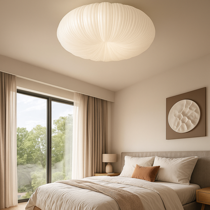 Plafoniera LED dal design artistico in metallo e acrilico per camera da letto