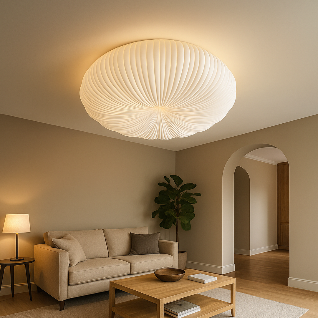 Plafoniera LED dal design artistico in metallo e acrilico per camera da letto