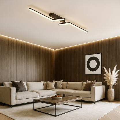 Plafoniera LED lineare dal design minimalista